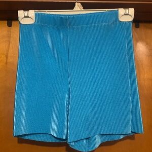 *Clearance-Final* NWOT Say Anything Size L Aqua Ribbed Shorts